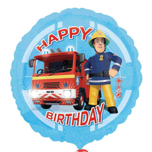 Fireman Sam Birthday Foil Balloon