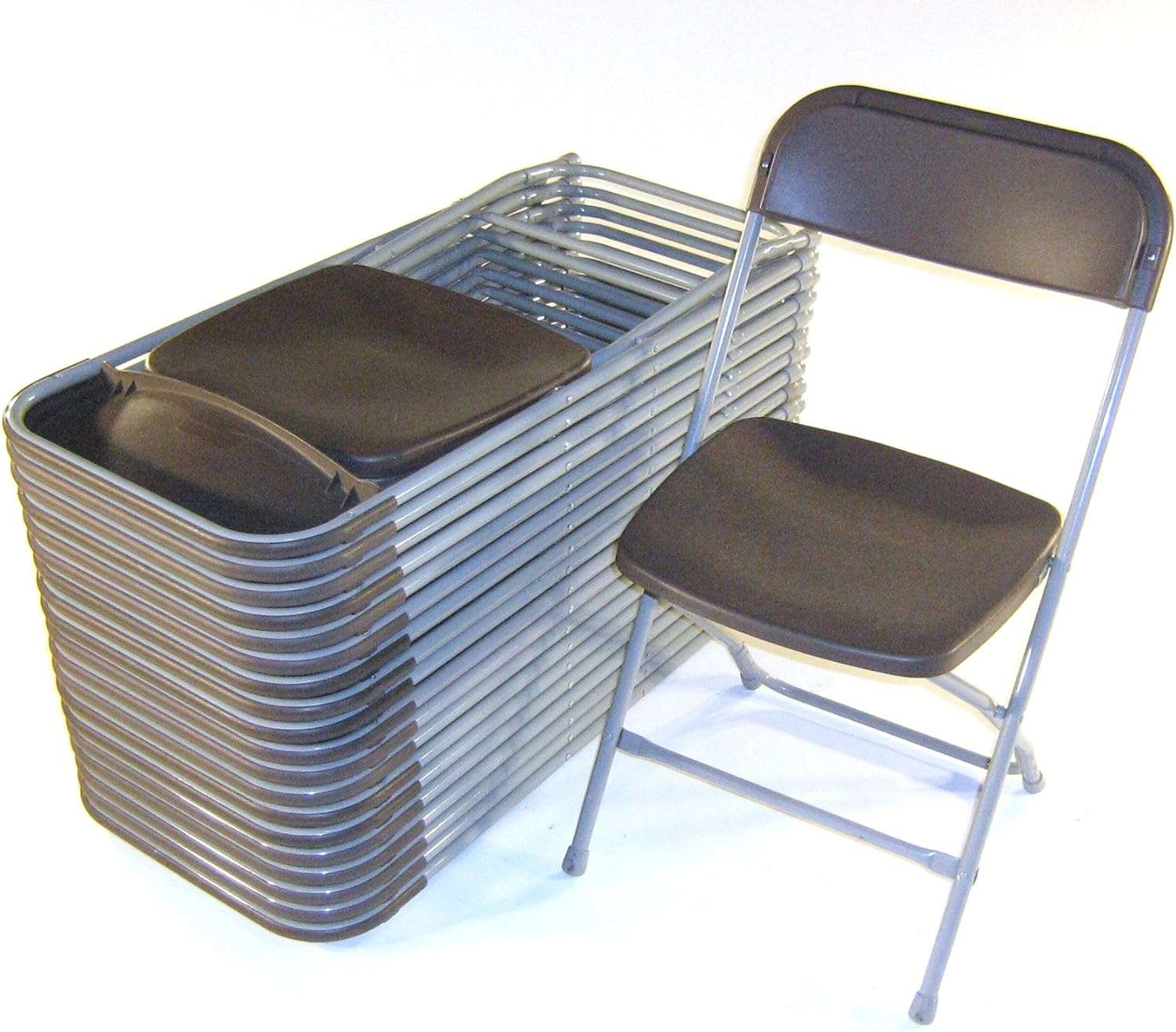 Brown Folding Samsonite Style Chairs