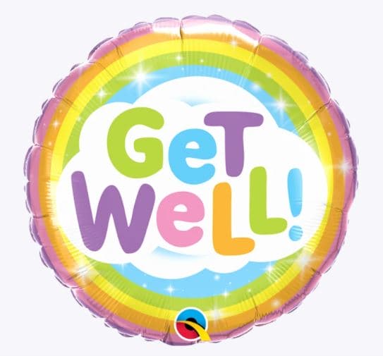 Get Well Rainbow Foil Balloon