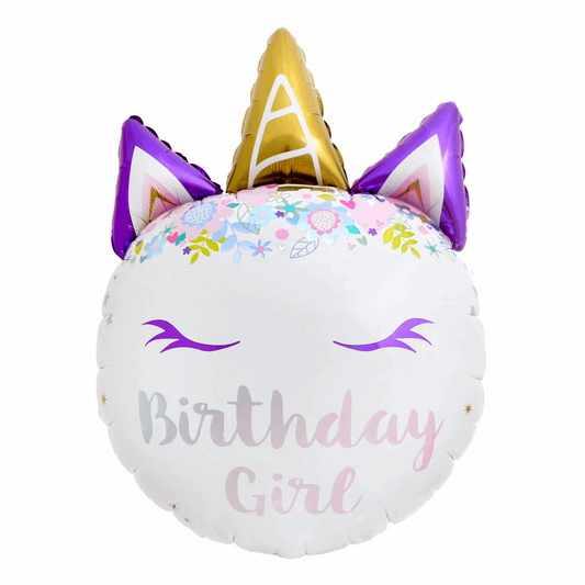 Unicorn Birthday Girl 31-Inch Foil Balloon