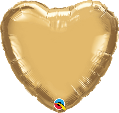 Gold Heart Foil Balloons