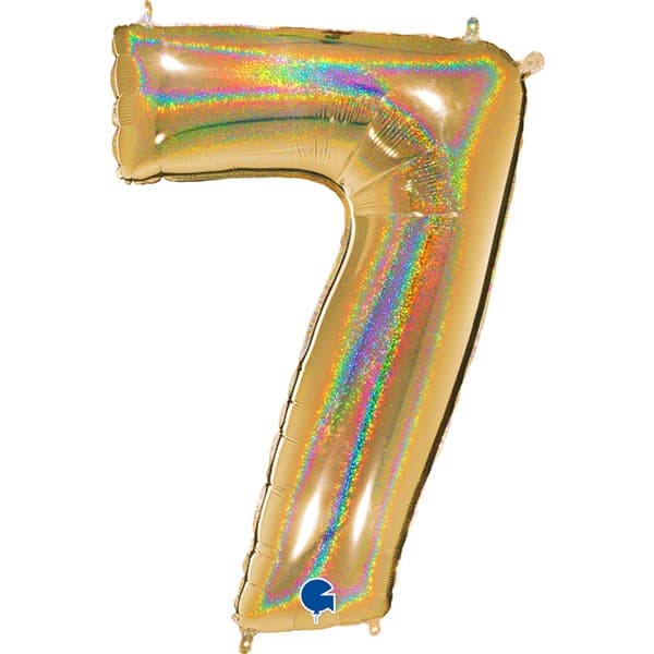 Gold Holographic Glitter Numbers