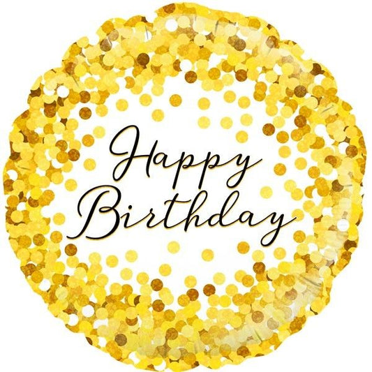 Gold Sparkle Birthday Foil Balloon