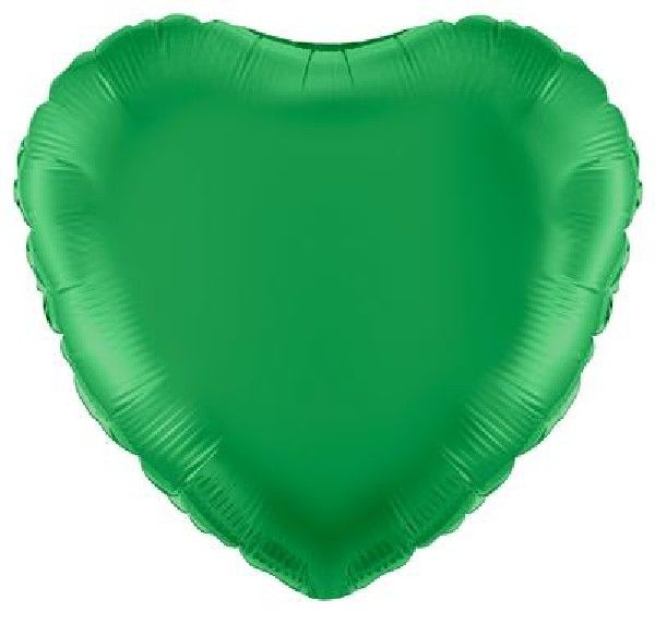 Green Heart Foil Balloons