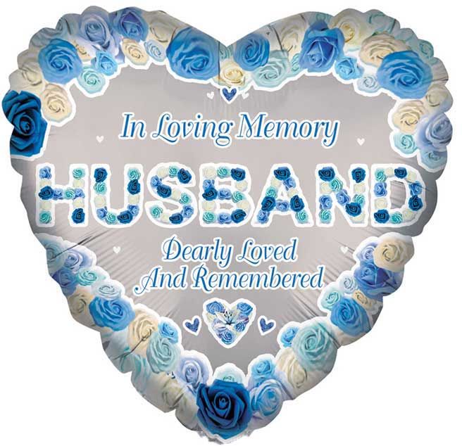 Husband Remembrance Heart Foil Balloon