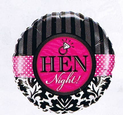 Hen Night Damask & Stripes Foil Balloon