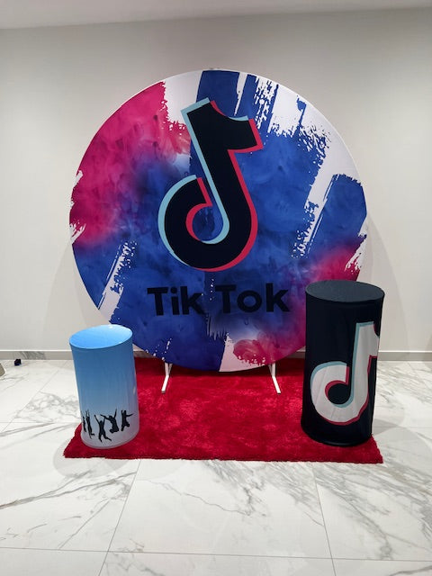 6ft Round Tic Tok Backdrop Hoop