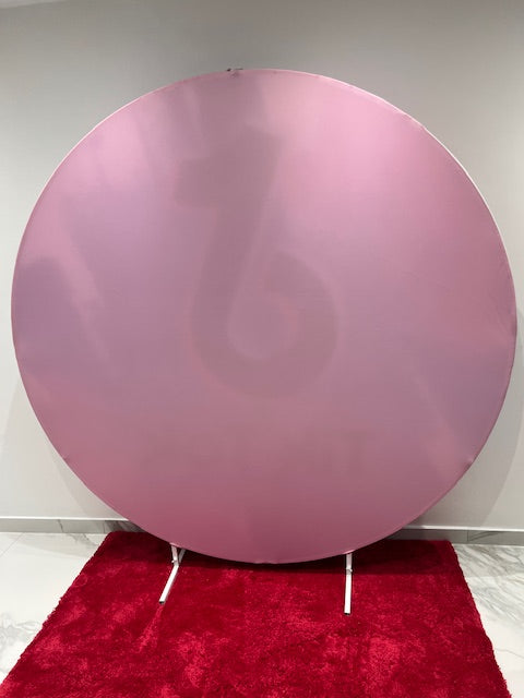 6ft Round Pink Backdrop Hoop