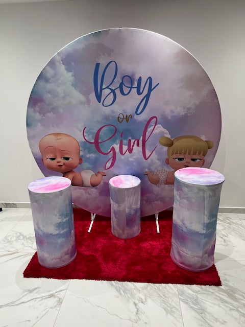 6ft Round Girl Or Boy Backdrop Hoop