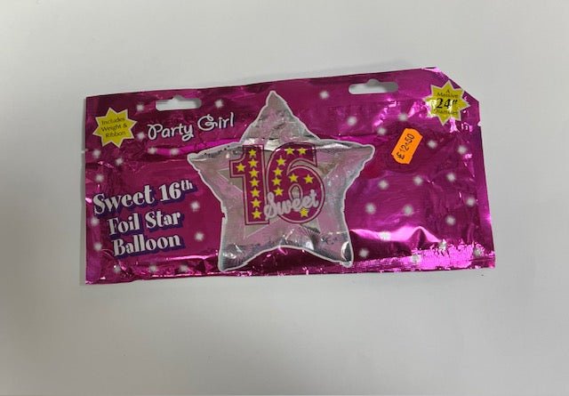 24 Inch 16th Foil Balloon