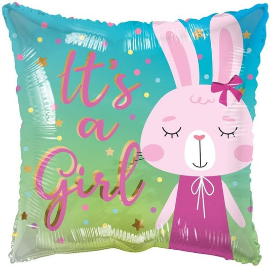 It's A Girl Rabbit Foil Balloon