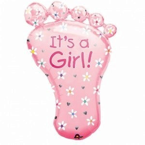 It's a Girl Foot Foil balloon