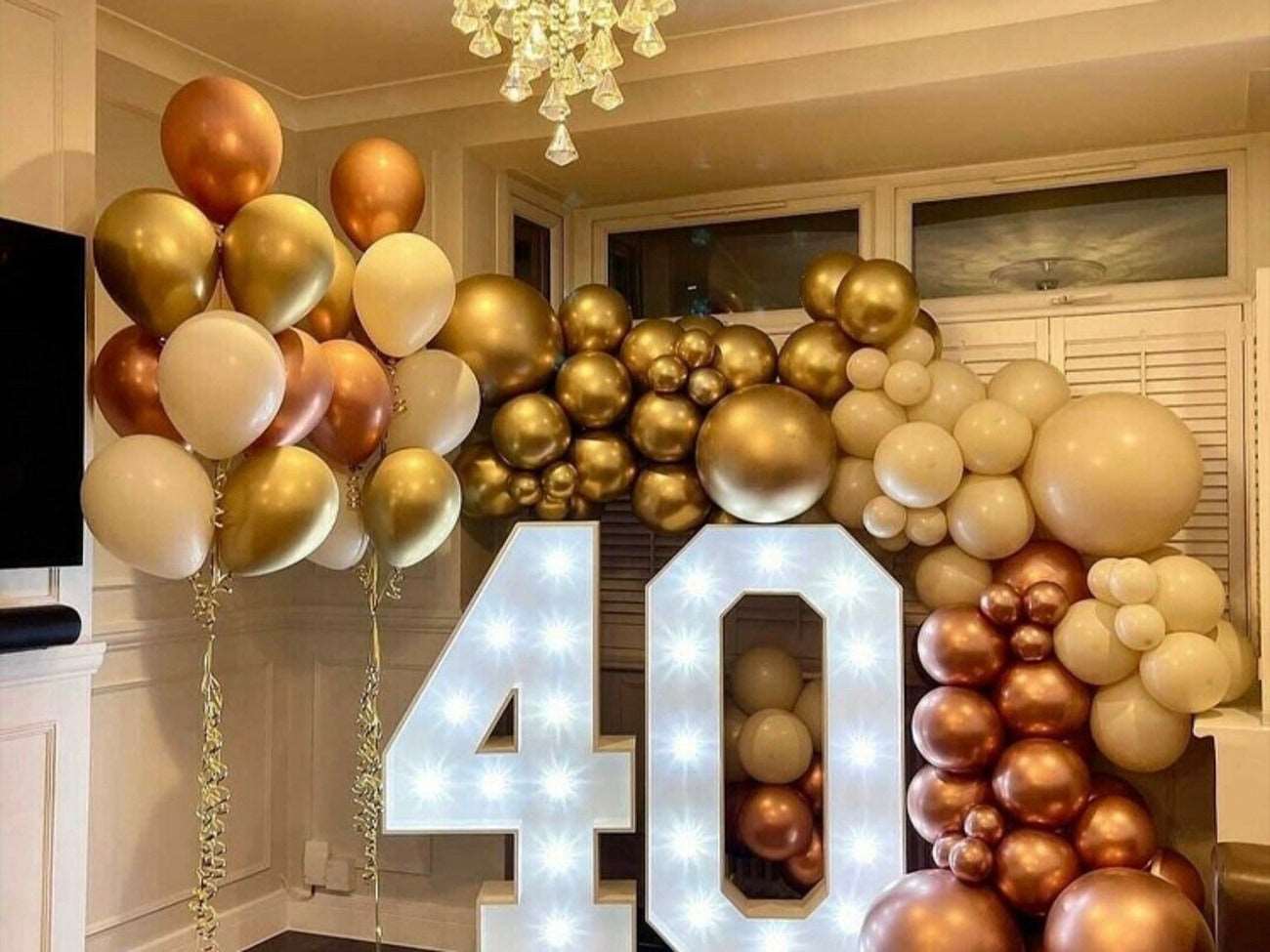 Light up 4 ft wooden numbers to hire