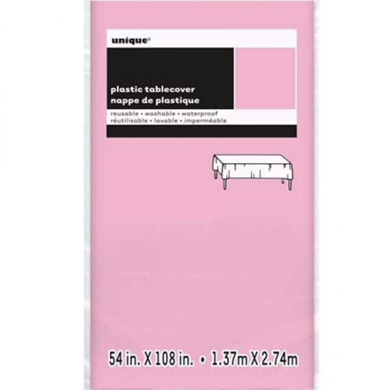 Light Pink Plastic Tablecover