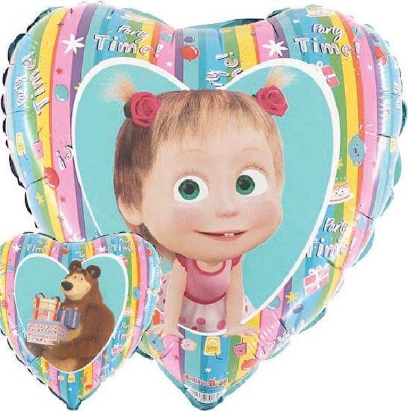 Masha & Bear Rainbow Foil Balloon