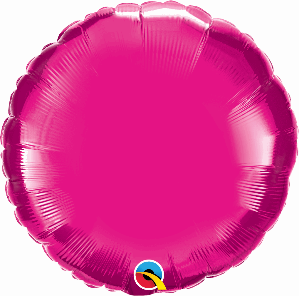 Magenta Round Foil Balloon