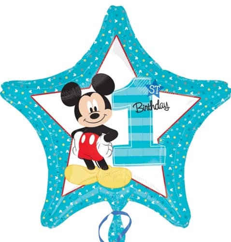 Mickey Mouse 1st Birthday Foil Balloon