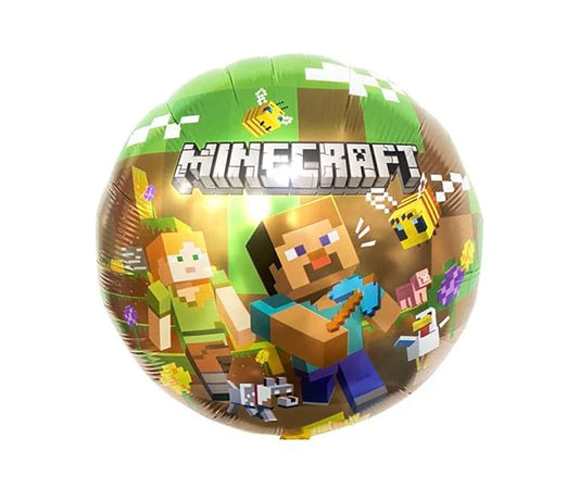Minecraft Round Foil Balloon - 18"