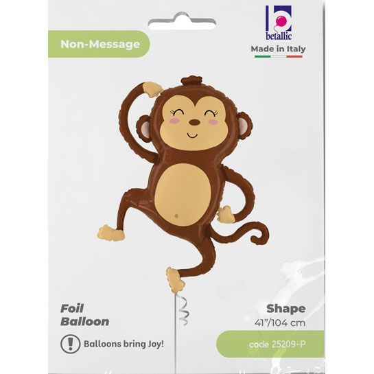 Monkey Shaped Foil Balloon Package