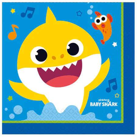 Baby Shark Napkins 16 Pack