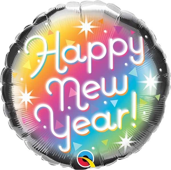 New Year Prismatic 18 Inch Foil Balloon
