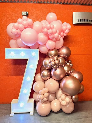 Light up 4 ft wooden numbers to hire