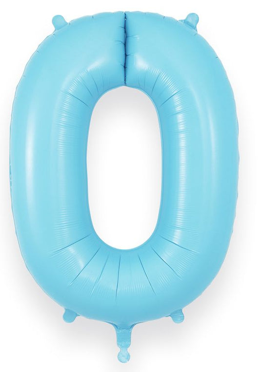 Matte Baby Blue Giant Helium Numbers