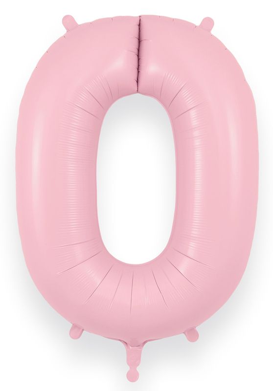 Matte Baby Pink Giant Helium Numbers