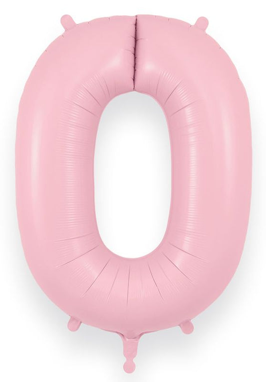 Matte Baby Pink Giant Helium Numbers