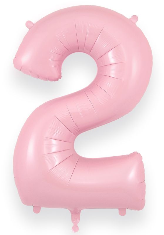 Matte Baby Pink Giant Helium Numbers