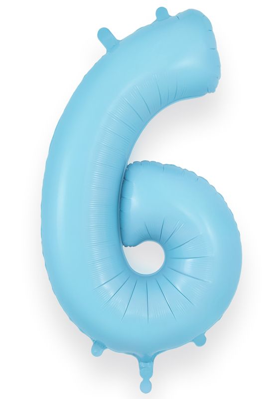 Matte Baby Blue Giant Helium Numbers