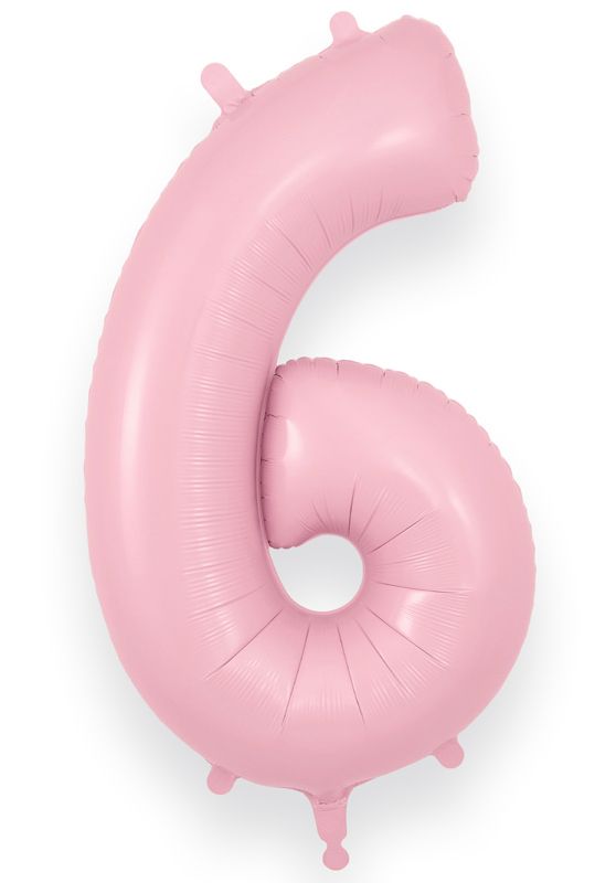 Matte Baby Pink Giant Helium Numbers