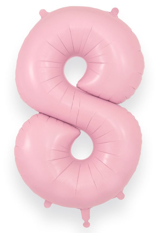 Matte Baby Pink Giant Helium Numbers