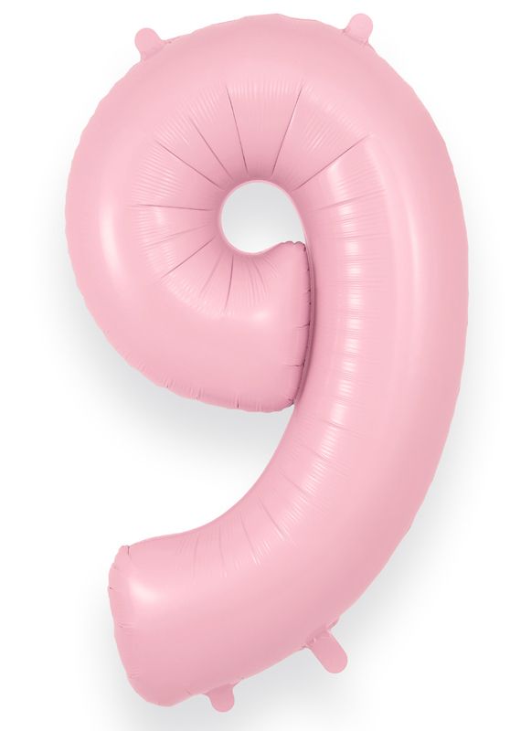 Matte Baby Pink Giant Helium Numbers