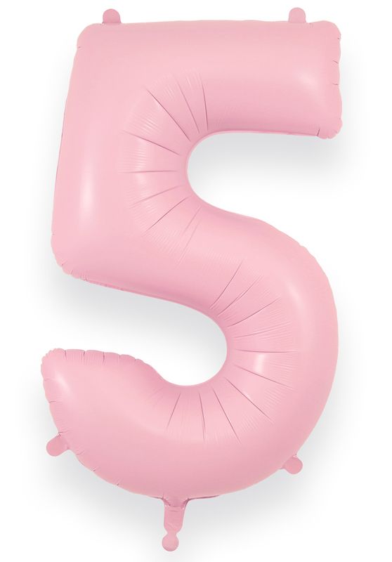 Matte Baby Pink Giant Helium Numbers