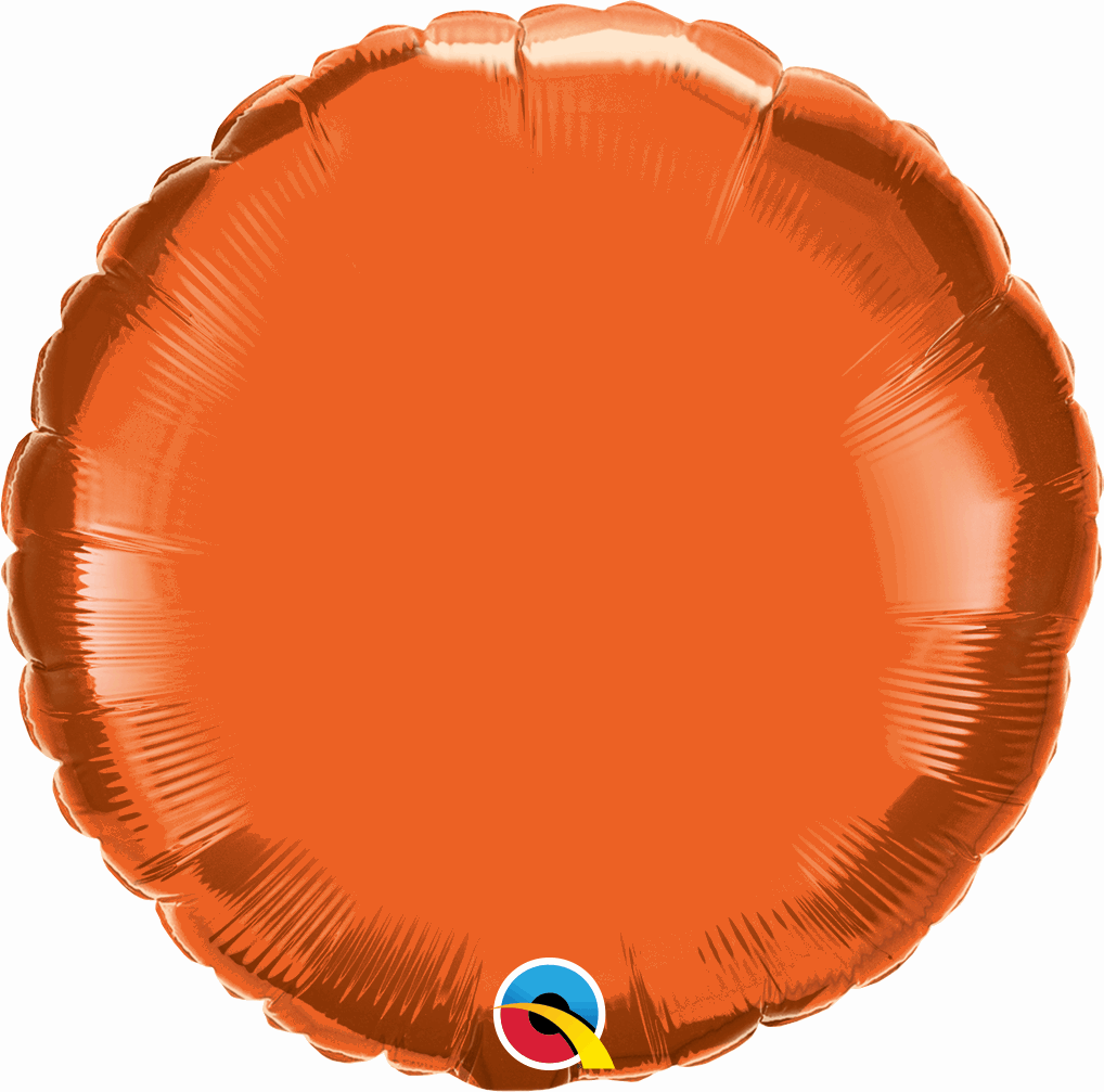 Orange Round Foil Balloon