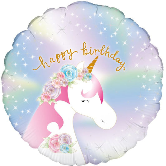 Pastel Unicorn Birthday Foil Balloon