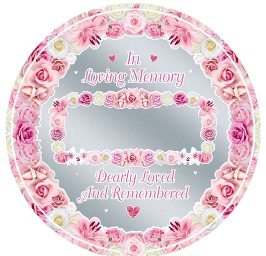 Personalised Pink Remembrance Foil Balloon