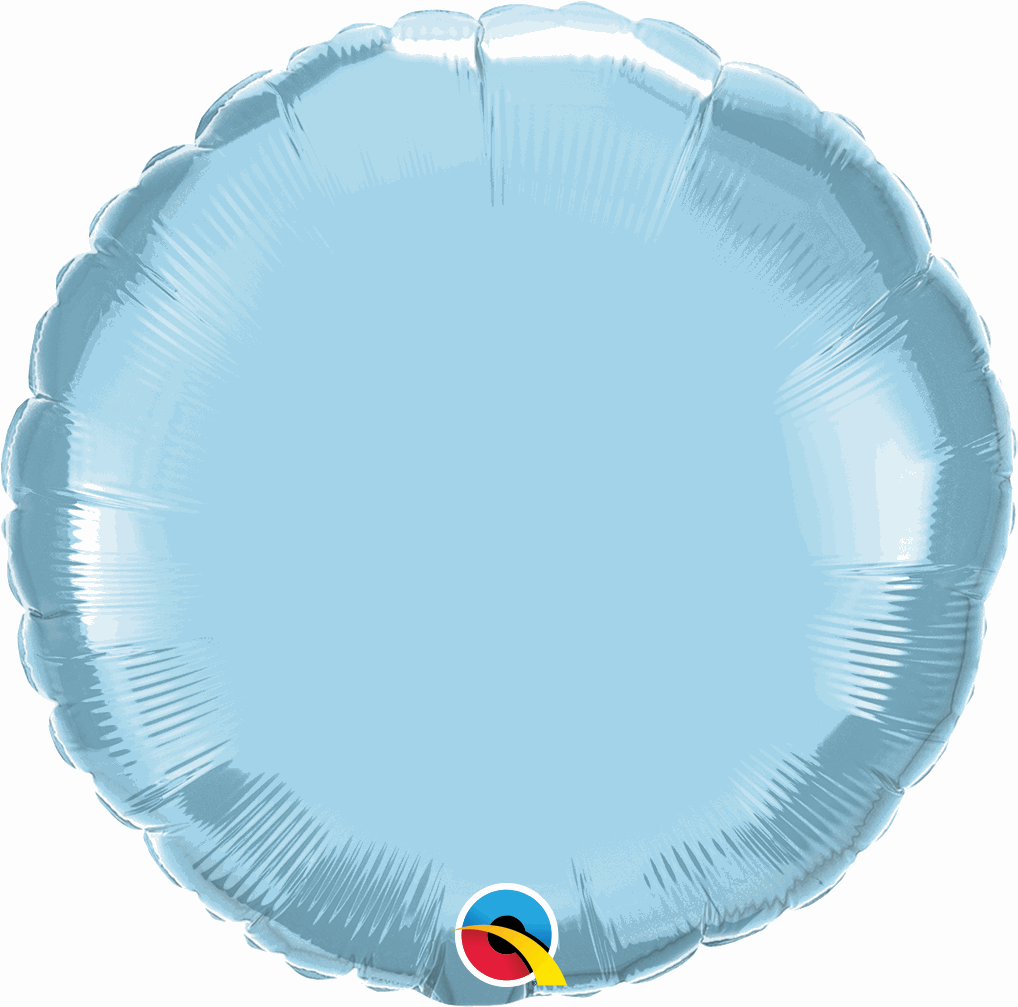 Light Blue Round Foil Balloon 