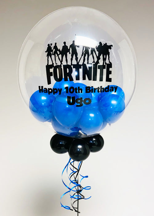 Personalised Blue Fortnite Balloon Image2
