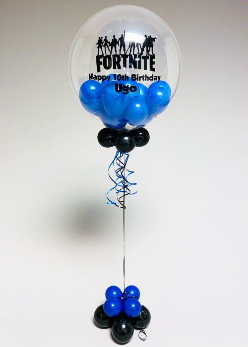 Personalised Blue Fortnite Balloon Image1