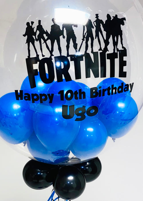 Personalised Blue Fortnite Balloon Image3