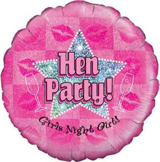 Pink Glitz Hen Party Foil Balloon