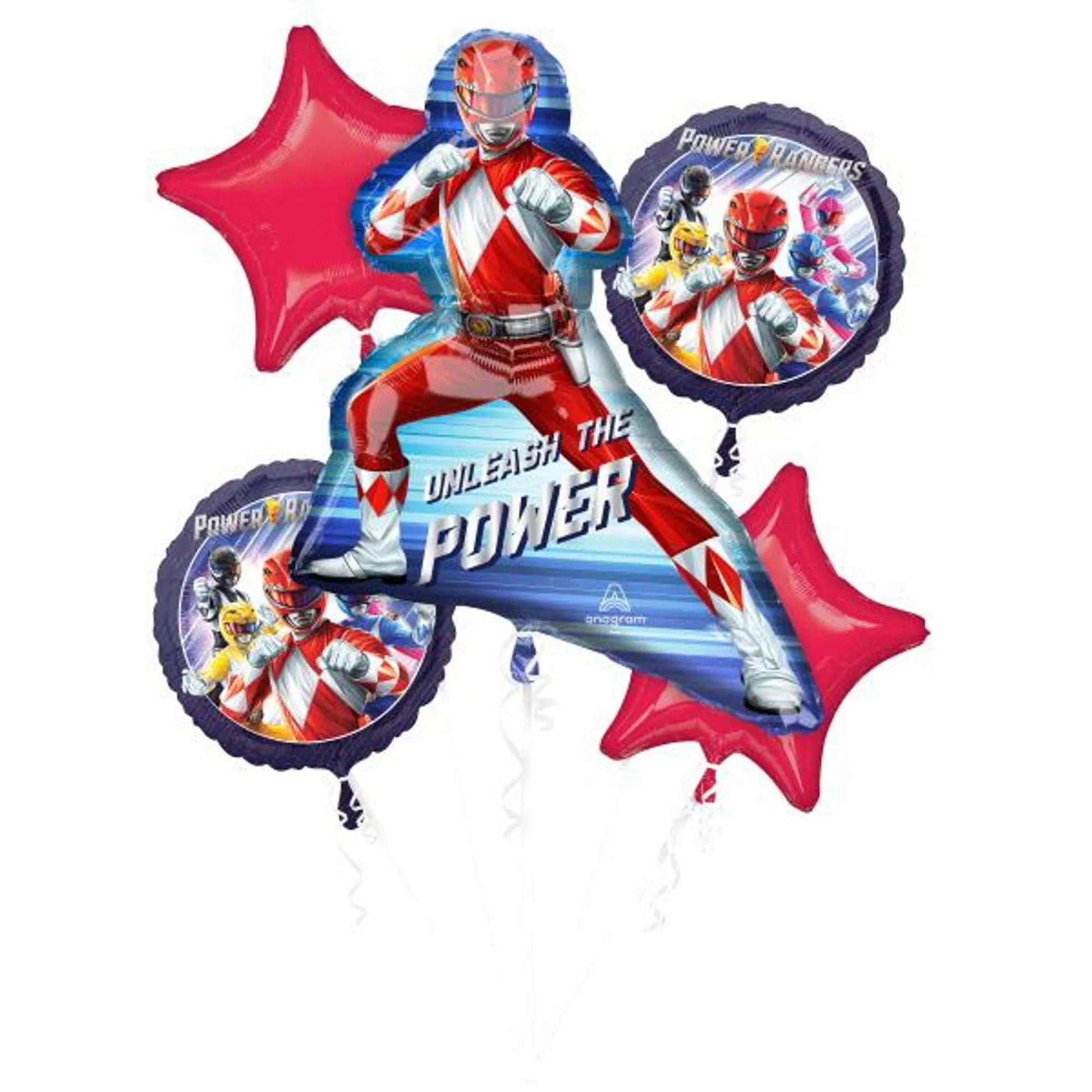 Power Rangers Foil Balloon Bouquet