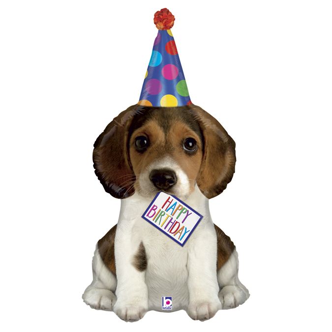 Puppy Happy Birthday Shape Foil Balloon