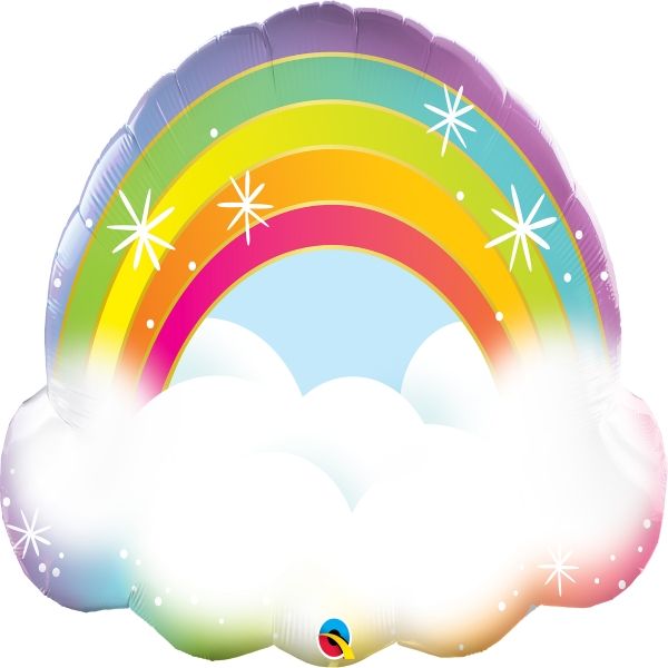Rainbow And Clouds Shape Balloon