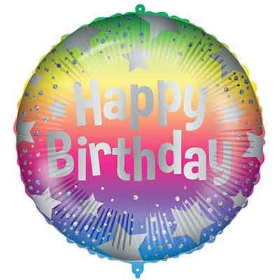 Rainbow Happy Birthday Foil Balloon