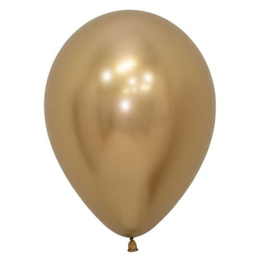 Plain Reflex Gold Latex Balloons