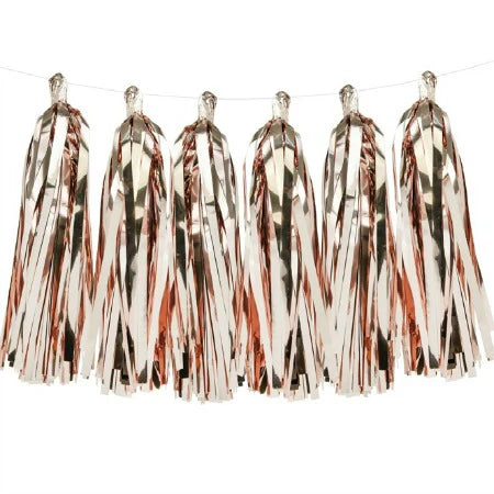 Rose Gold Foil Tassel Garland