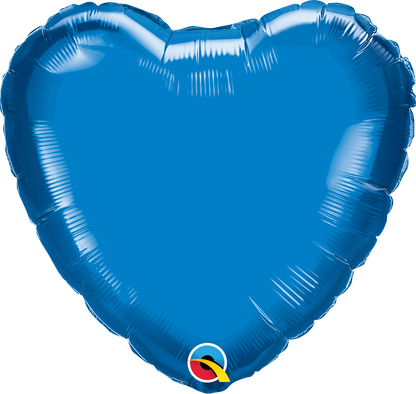 Royal Blue Heart Foil Balloons